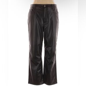 LOFT Black Faux Leather Jeans